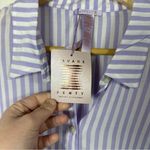 NWT Savage Fenty Coastal Stripe Woven Voile Sleep Crop Drawstring Lavender XL Purple Photo 4