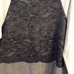 VICI Faux leather collar lace sweater womens Large VNC Photo 1