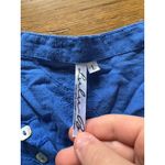 Lulu B Hippie Cottage Embroidered Asymmetrical Cotton Tunic Top Size Large Beach Blue Photo 2