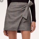 Wilfred Aritzia  Tie Front Plaid Mini Skirt Sz 8 Photo 0