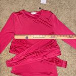 Lovers and Friends Ersa Wrap‎ Top Long Sleeve Pink Blouse Ruched Fitted New Photo 7