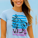 Salt Life Woman’s  Light Blue Tee with Swordfish Graphic Size Medium Photo 0