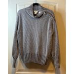 Cynthia Rowley  Gray Chenille Button Shoulder Funnel Neck Sweater Womens Size S # Photo 1