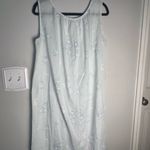 Vintage Pale Blue Sleeveless Square Neck Nightgown. Size M Photo 5