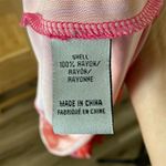 Tibi  Women's Shift Dress Size S Pink/Orange Palm Leaf Sleeveless Party Photo 5