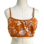 Free People Intimately Wild Hearts Bralette Crop Top Floral Orange Photo 0