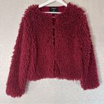 Ashley by 26 International Women's Deep Red Teddy Jacket Photo 0