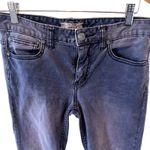 Free People  Skinny Moto Jeans Women's 27 Washed Gray Soft Stretch Zip Hem EUC Photo 1