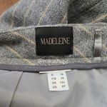 Madeleine Wide Pinstripe Herringbone Trousers Grey Gray Size 8P Photo 7