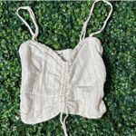Aerie  White and Gold Baby Cami Crop Top Size XS NWT Photo 0