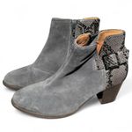 Vionic Naomi Suede Leather Snake-Print Water-Resistant Gray Boots Women’s 7 Photo 2