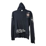 Affliction  Versailles Reversible Sweatshirt Black Skull Women's Small NEW - READ Photo 3