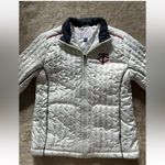 Genuine Merchandise Women’s Puffer Jacket Full Zip Twins Embroidered Sz M Photo 1