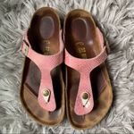 Birkenstock  Gizeh Birko-Flor metallic pink sandal women’s shoe size 37 US 6 6.5 Photo 5