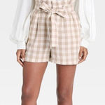 A New Day NWT  Gingham Plaid High Rise Shorts Photo 0