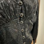 Beulah Style Black Sequin Blouse Photo 8