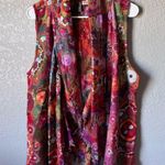 Colorful Floral Pattern embroidery 100% wool Vest s/m EUC bohemian boho festival Multiple Size Small/ medium Photo 0