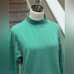 FreePeople Movement Oversized Mock Neck Back Zip Green Longline Sweatshirt Tunic Photo 1