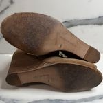 Lucky Brand  | Women's Brown Leather Peeptoe Reevas Wedge Booties Sz 8.5 Photo 7