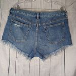 We The Free  Blue Jean Shorts Distressed Frayed Hem Photo 5