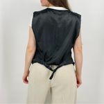 vintage eclectic button down vest patterned earth tone size xl Brown Photo 3