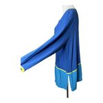 Diane Von Furstenberg  Color Authority‎ Crinkle Tunic Top Size L Colorblock Blue Photo 3