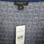 Ann Taylor  sweater women's XXL pullover rib knit geometric print blue white NEW Photo 4