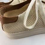 Lucky Luika Knit Sneakers Women's Size 8M Beige Tan Leather‎ Trim Slip On Photo 7