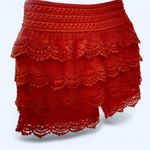 Orange Crochet Lace Shorts S Photo 0