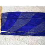 Jazz Couture Designs by Adagio Bella Long Silk Beaded Formal Gown Blue Size 14 Photo 5