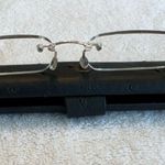 Rimless readers slim line w Ostrich case and snakeskin case +1.5 reading glasses Photo 7