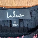 Lulus Smocked Balloon Sleeve Dress Multicolor Print Size M Photo 2