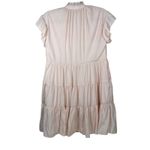 Biltmore Tiered Dress Ruffle Mock Neck Short Sleeve Casual Pink Size M Size M Photo 1