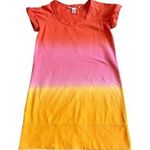 Diane Von Furstenberg  Colorful Ombre T-Shirt Dress Short Sleeve Crew Neck Small Photo 0