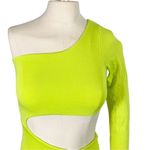 Naked Wardrobe Cut Out One Shoulder Long Sleeve Bodysuit Top Size Small Photo 3