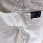 Paige Womens Amber Mid Rise Straight Ankle Jeans 25 Crisp White W/Broken Hem Photo 2