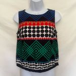 Trina Turk  Sleeveless Geometric Womens Top Sz 0 Y2K Mod Retro Preppy Polka Dots Photo 15