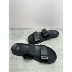 BP  Sandals‎ Womens Size 7 Black Double Strap Open Toe Slip On Glittery Slides Photo 5