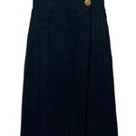 Tibi Corduroy Wrap Skirt Green Midi Women’s Size 4 Photo 1