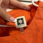 Anne Klein  Orange Linen Short Sleeve Blouse Photo 3