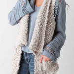 Coffee Shop Teddy Drape Vest Size Small Photo 0