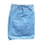 NY Jeans Vintage Cotton Denim Jean Midi Skirt Front Slit Size 16 Y2K Photo 1
