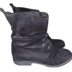 Michael Kors Kors Black Leather Peter Pan Moto Boots Photo 5