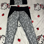 Betsey Johnson  Black and White Floral Leggings Set Photo 0