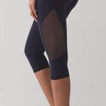 Lululemon  athletica Reveal Crop 15” Midnight Navy Leggings Women’s Size S Photo 0