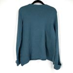 LOGO By Lori Goldstein Logo Lori Goldstein Women's Ribbed Stitch Cloudia Sweater Teal Large Mock Neck Photo 11