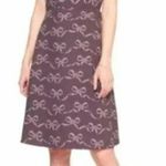 Banana Republic  Purple White Bow One Shoulder Ponte Dress Photo 0