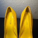 Ralph Lauren Lauren  Yellow Snakeskin Leather Stiletto Heel Kailee Pumps‎ 8.5 B Photo 8