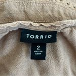 Torrid Linen Blend Pintuck Crop Tank Top Tan Size 2X Photo 4