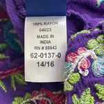 Swimsuits For All Embroidered Beach Cover Dress Women's Plus Size 14/16 Rayon Purple Photo 4